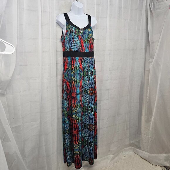 Studio JPR Dress Maxi Sleeveless Blue Grunge Boho Festival M - Picture 4 of 11